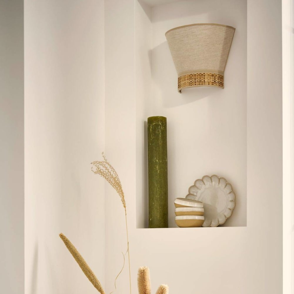 Applique en raphia et lin - Maisons du Monde