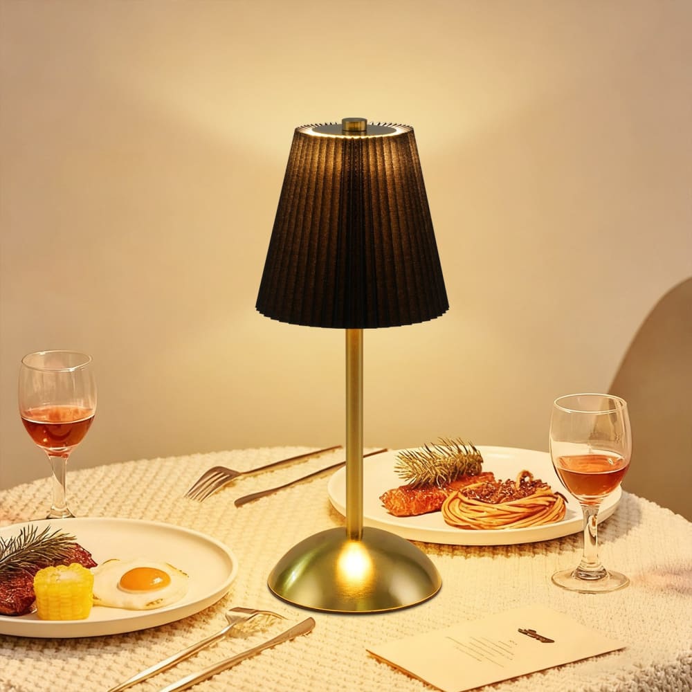 Apolda - lampe de table led en métal, coloris noir, l 12 cm, max. 2 w — vue 4