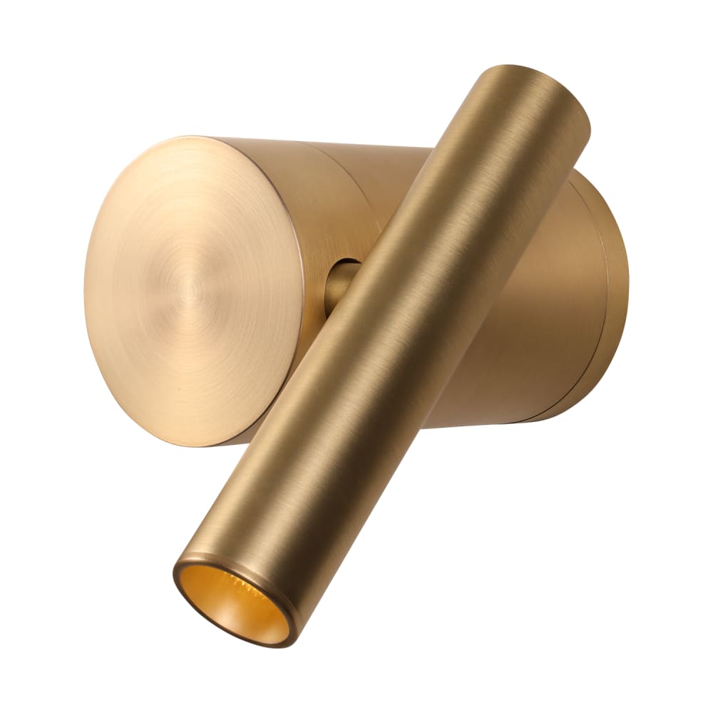 Applique murale en métal doré, LED intégrée, hauteur 12 cm