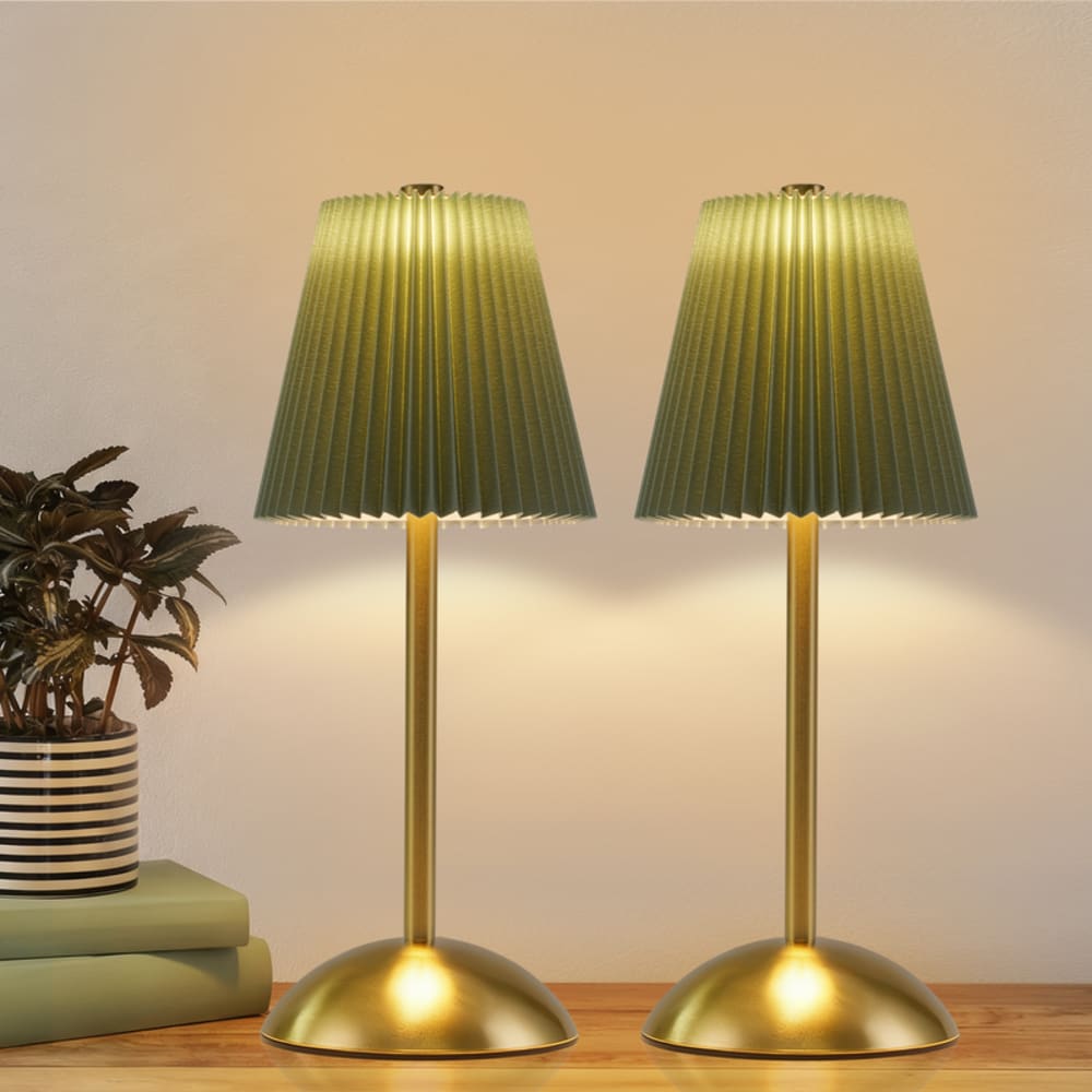 Rennhack - lampe de table led en métal, vert, l 12 cm — vue 3