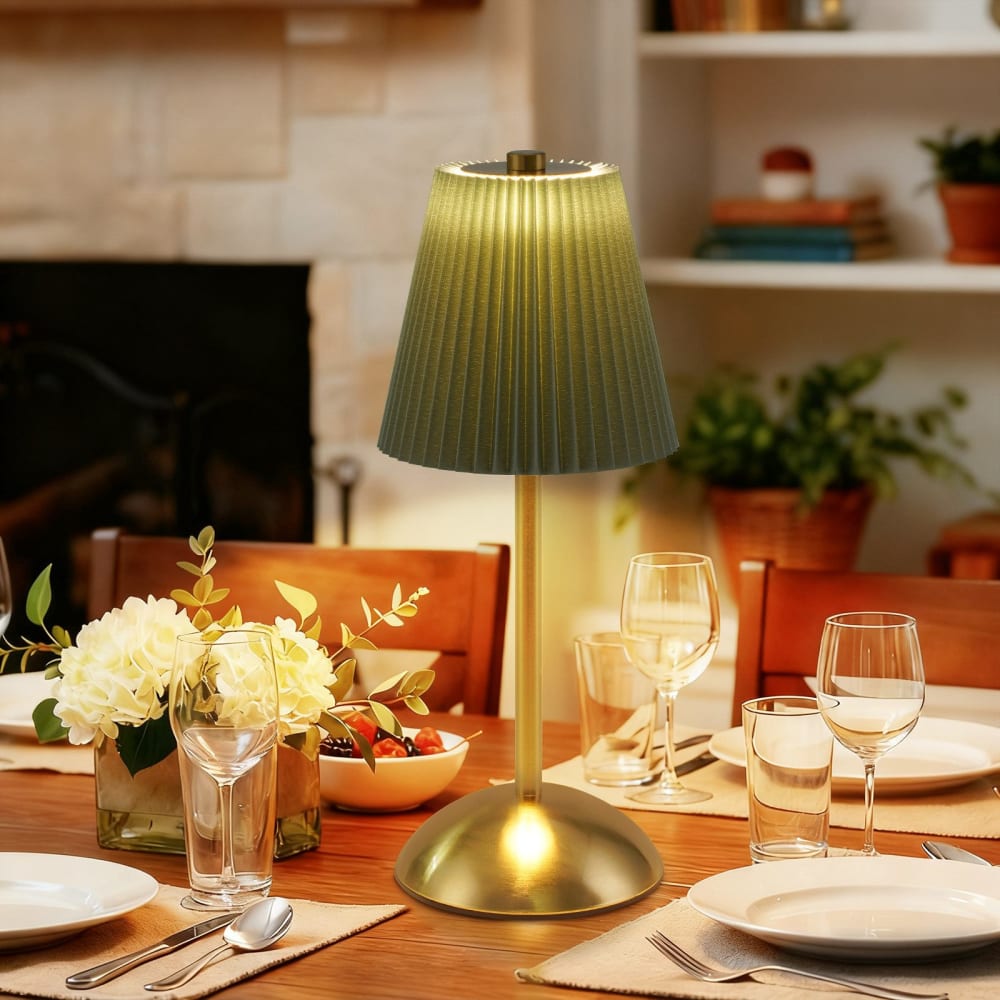 Rennhack - lampe de table led en métal, vert, l 12 cm — vue 4