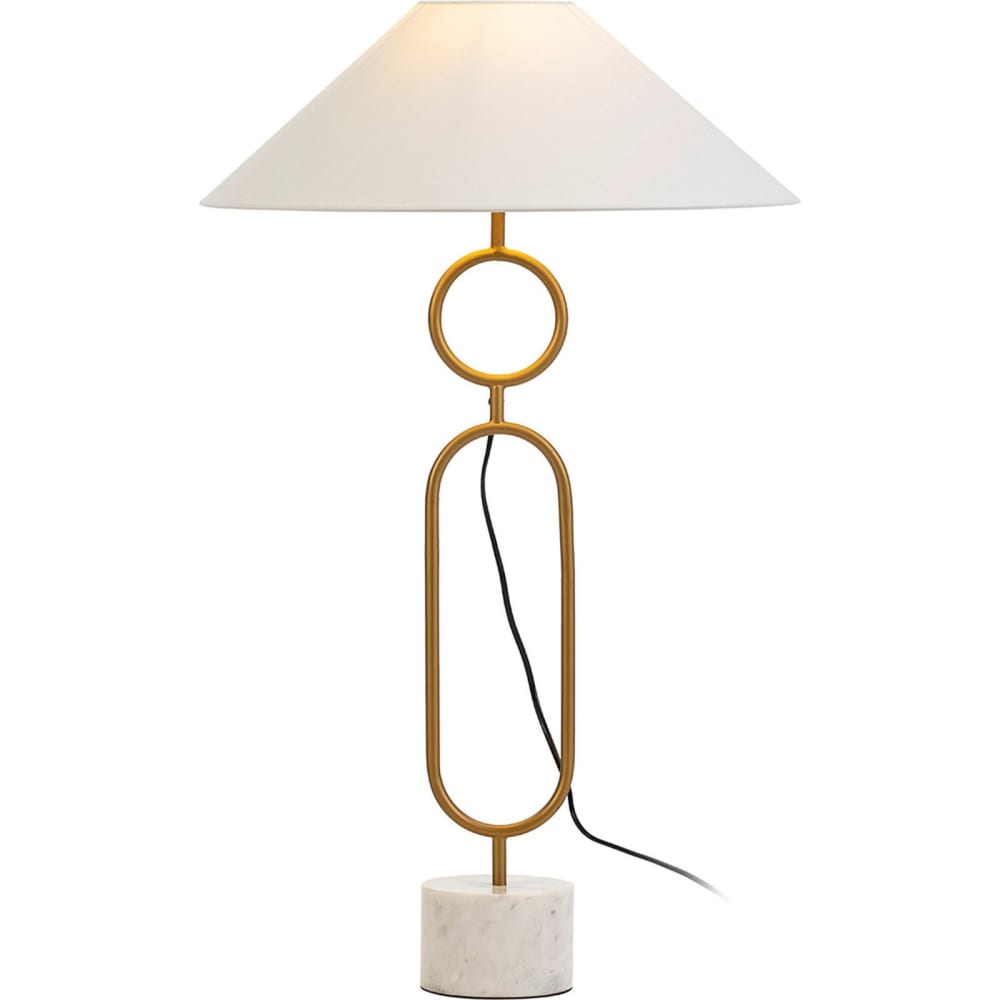 Lampe de table en marbre et métal 12x12x70 cm