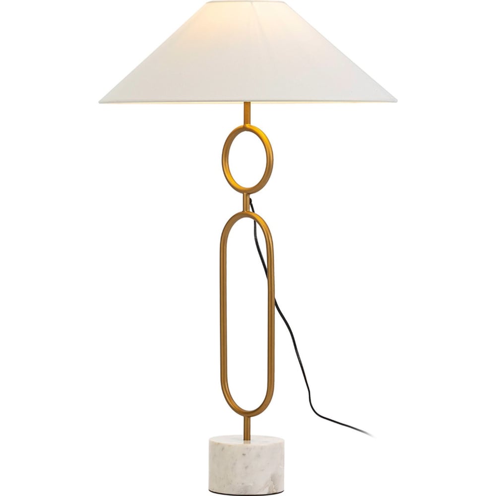 Lampe de table en marbre et métal 12x12x70 cm — vue 3