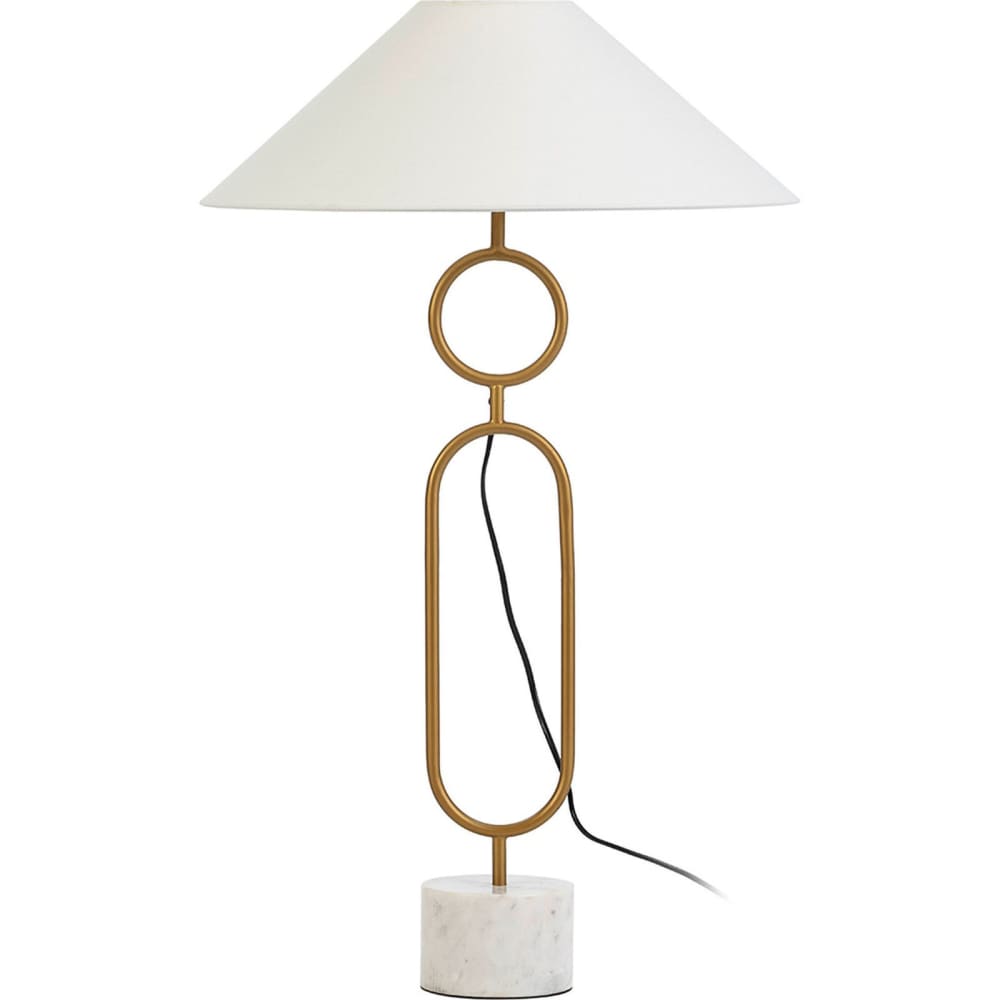 Lampe de table en marbre et métal 12x12x70 cm — vue 4