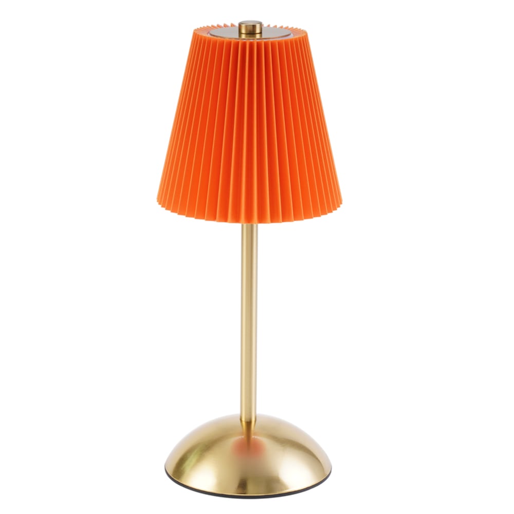 Adelmo - lampe de table led en métal, orange, l 12 cm