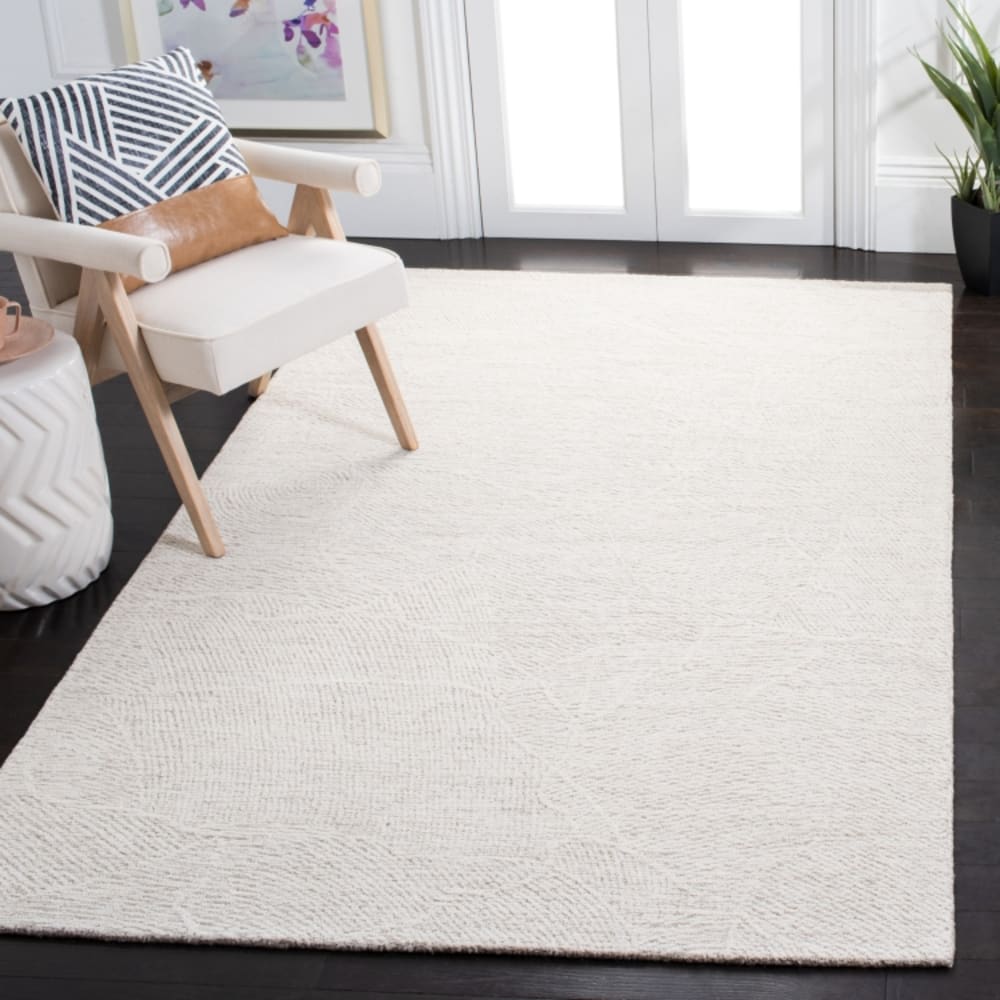 Tapis traditionnel en laine blanc/beige, 76 x 122 cm — vue 3