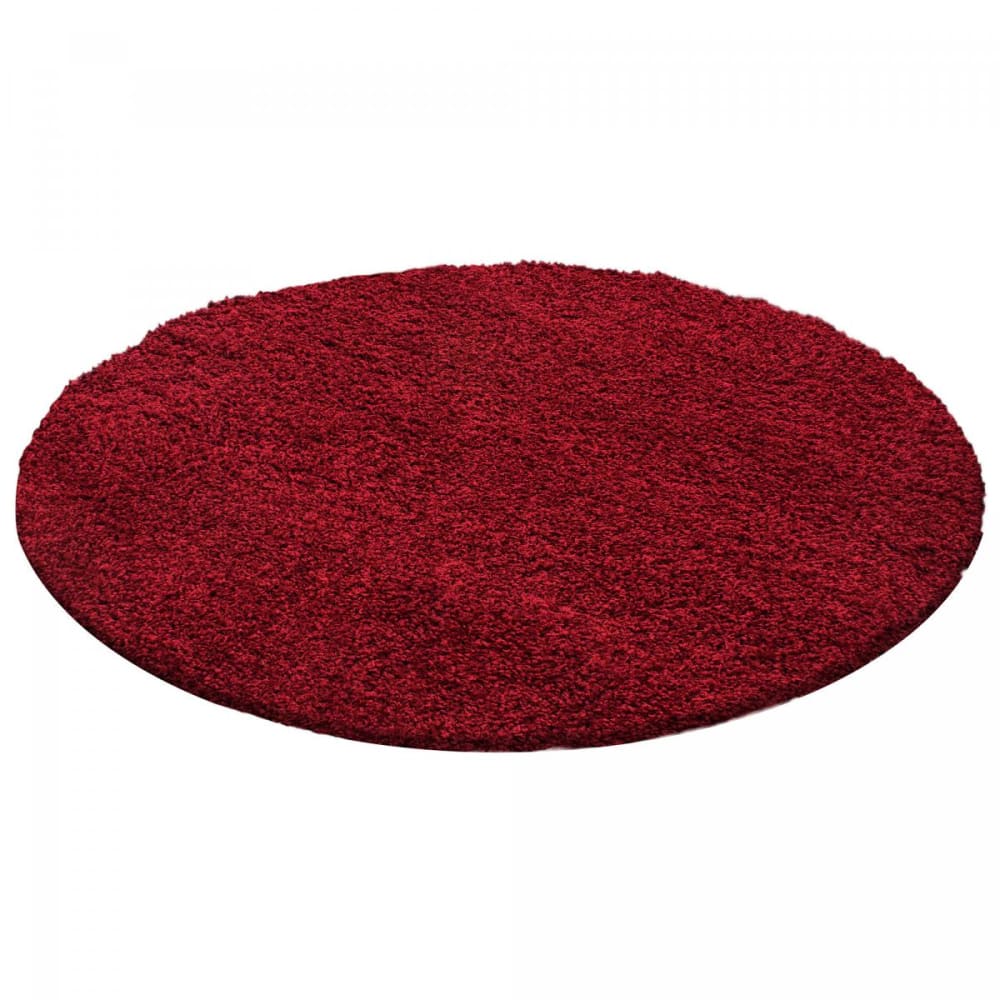 Tapis shaggy 120x120 - rouge