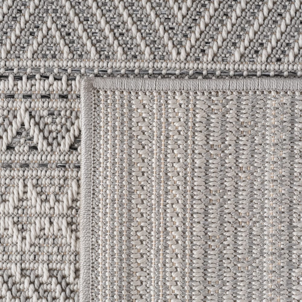 Tapis extérieur rond à motifs seams gris 120cm — vue 4