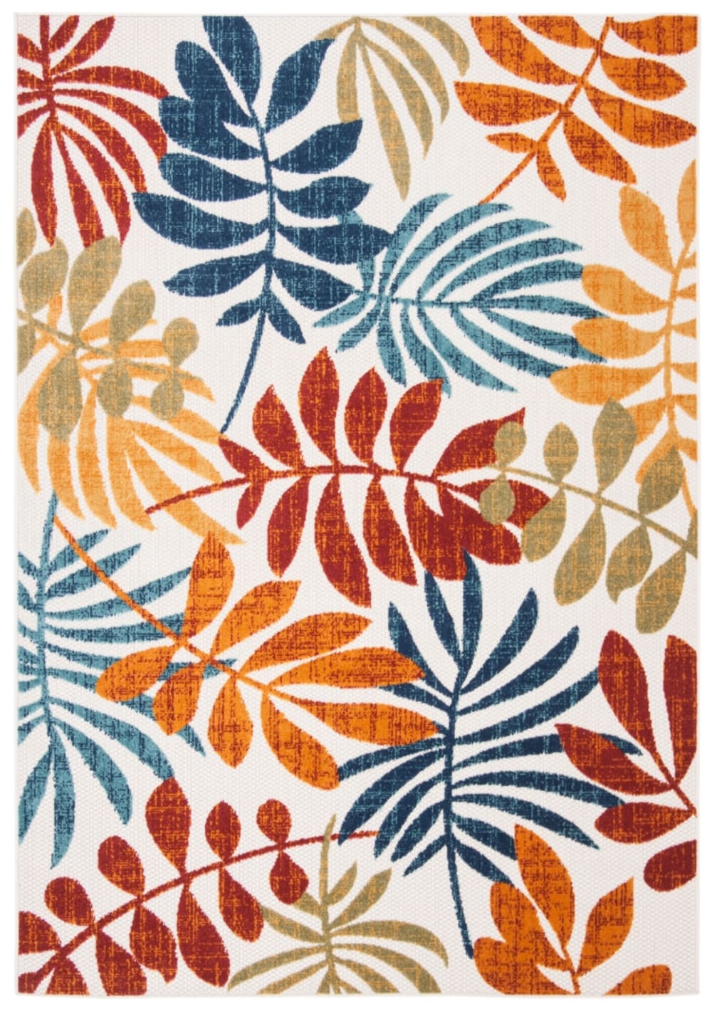 Tapis moderne en polypropylène beige/rouge, 122 x 183 cm