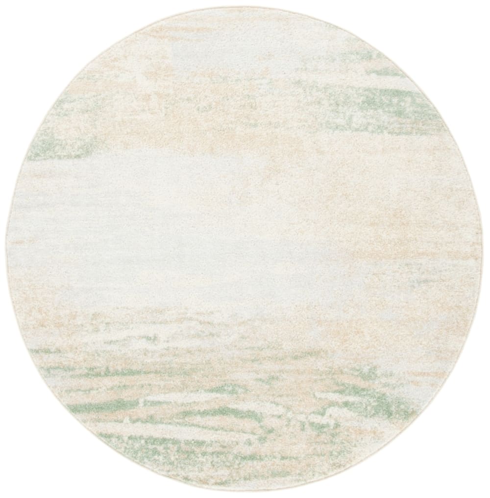 Tapis abstrait moderne en polypropylène blanc/or, 122 cm — vue 3