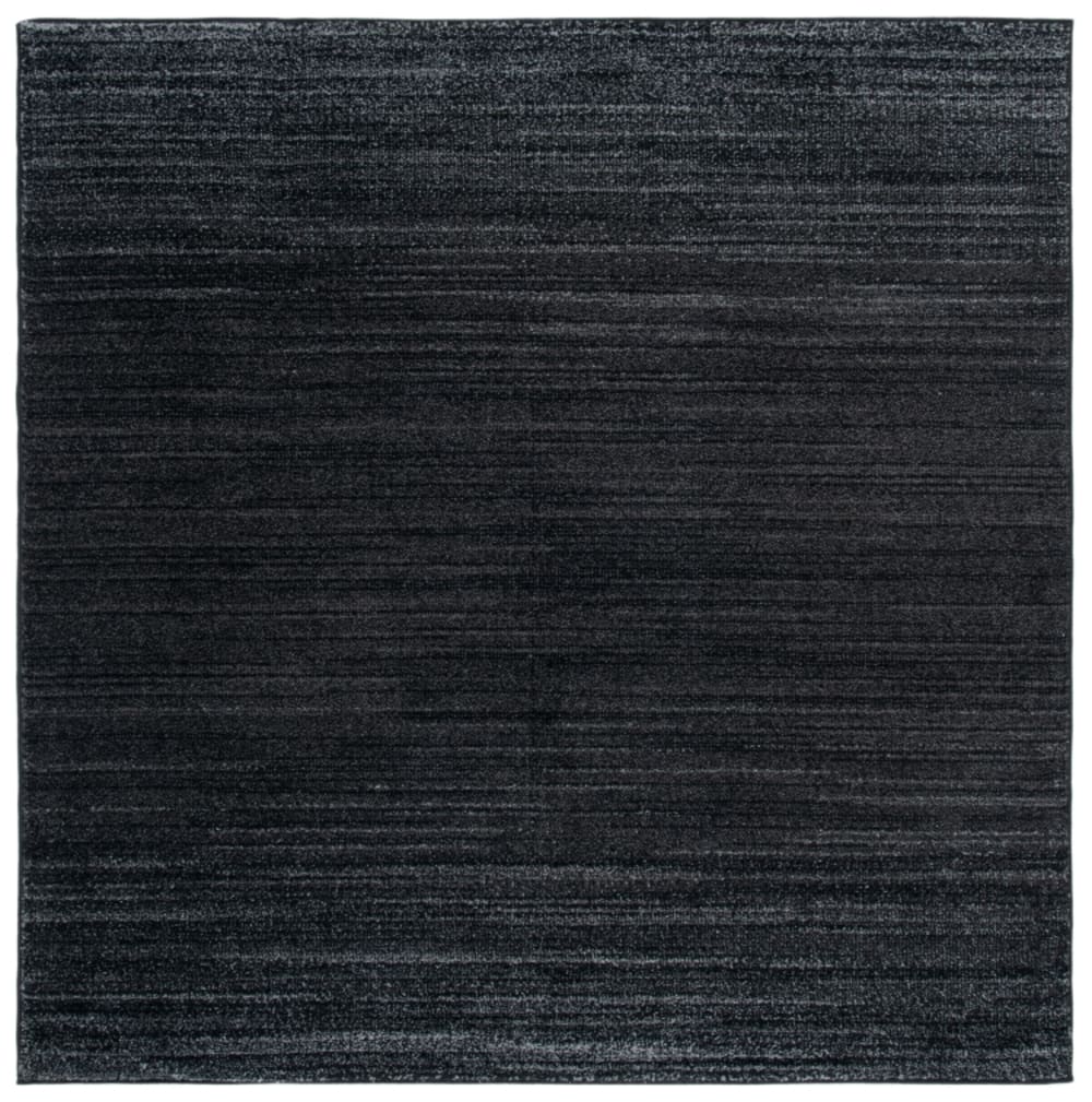 Tapis moderne en polypropylène noir/blanc, 122 x 122 cm