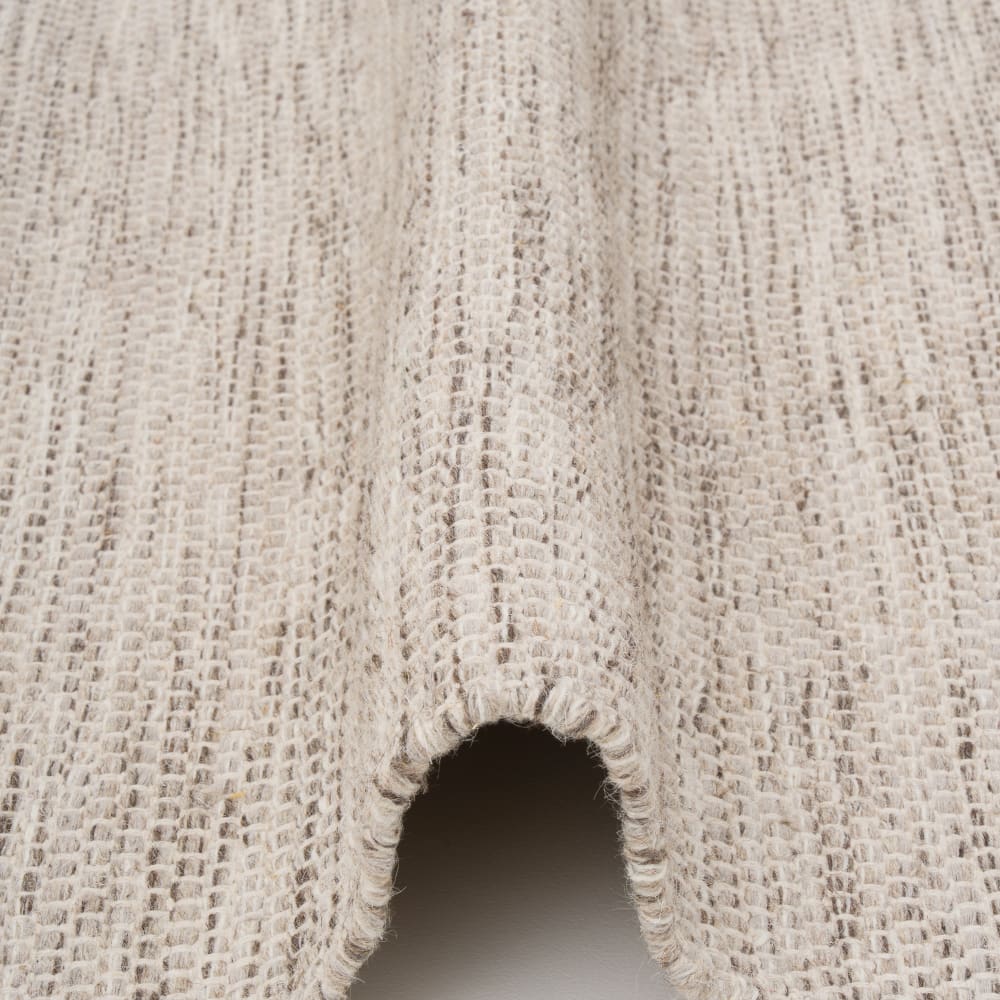 Tapis en laine naturelle taupe 120x180 cm — vue 4