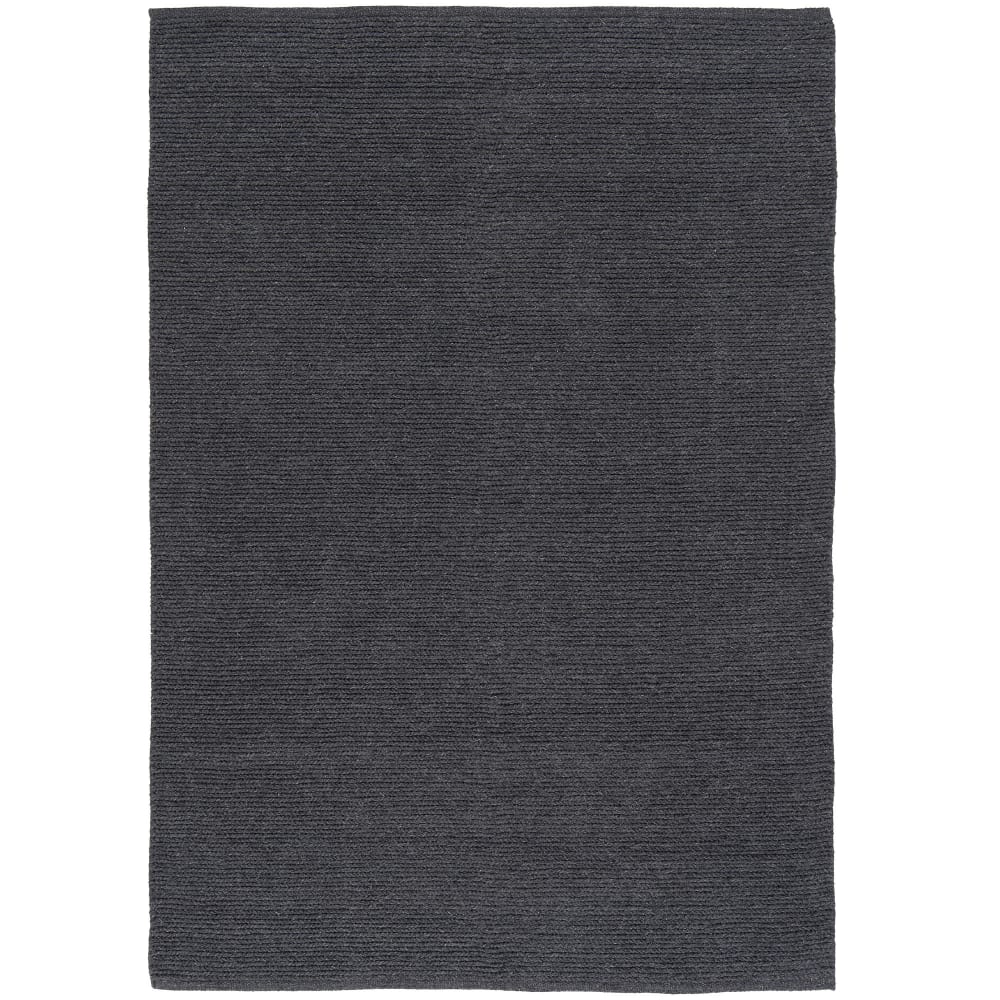 Tapis en laine naturel - anthracite 120x180
