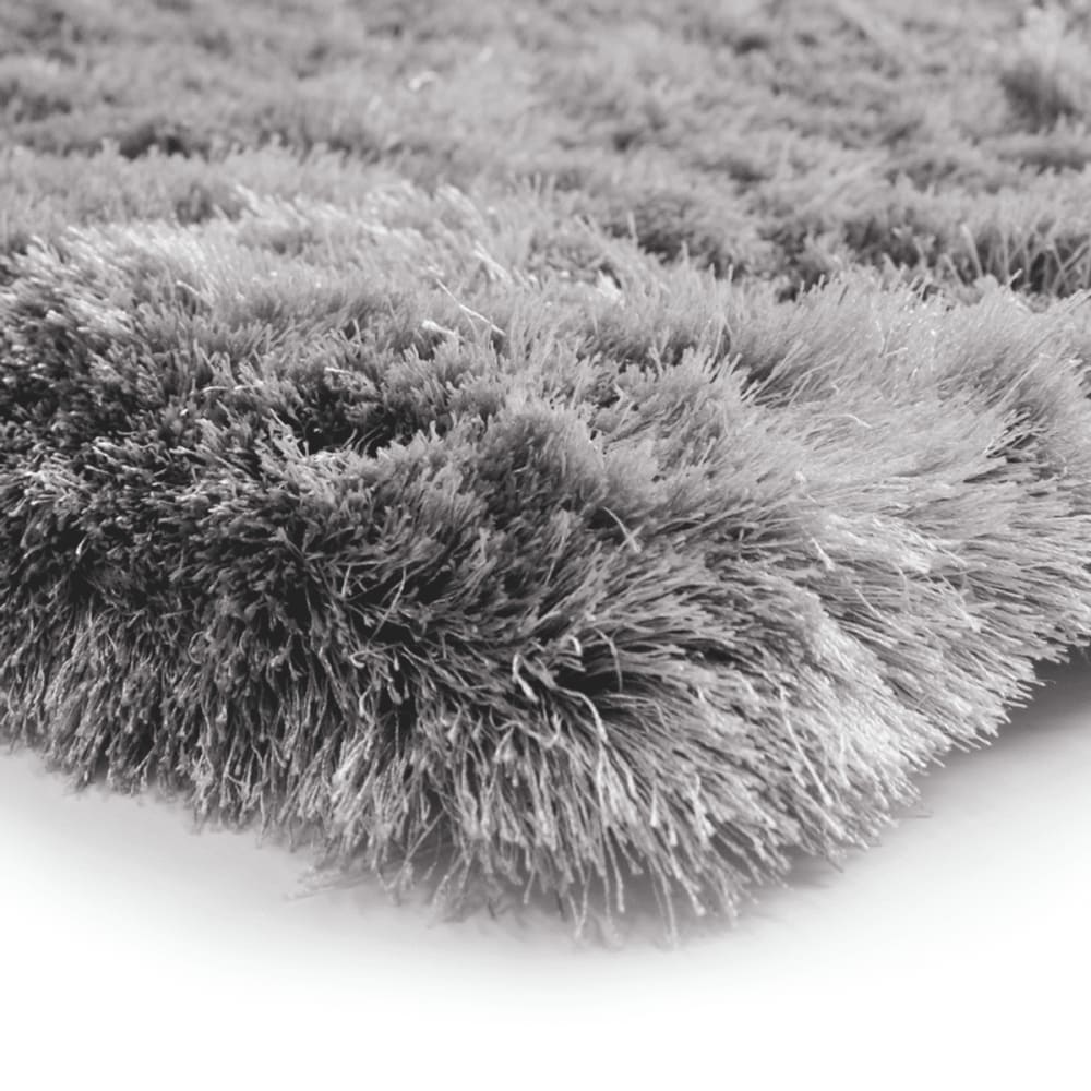 Tapis à poils longs extra-doux gris foncé 120x170 — vue 4