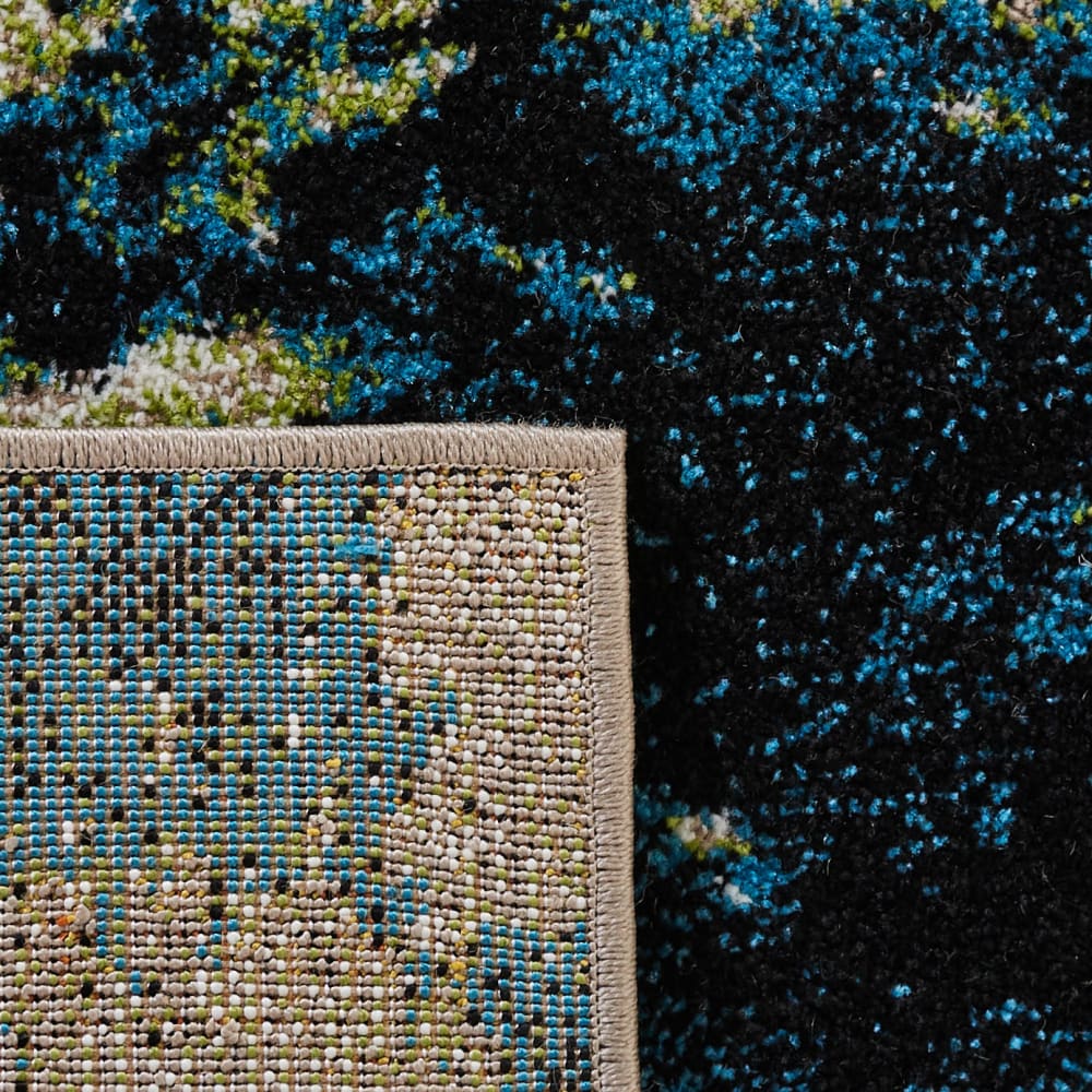 Tapis contemporain en polypropylène bleu/vert, 122 x 183 cm — vue 4