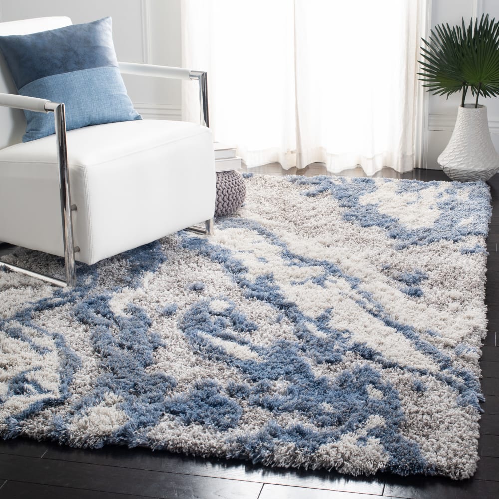 Tapis en polypropylène gris/bleu, 122 x 183 cm — vue 3