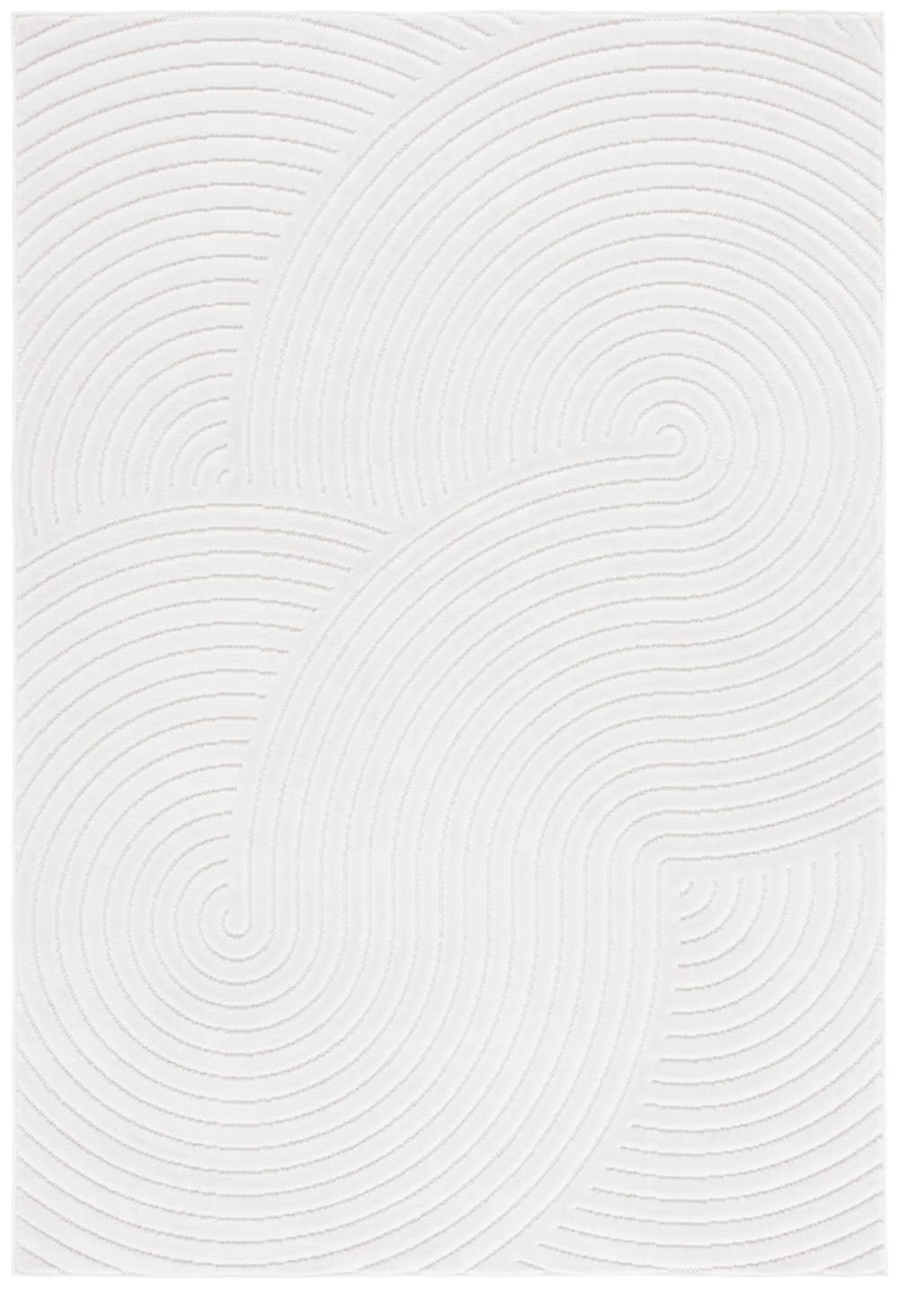 Tapis moderne en polypropylène blanc, 122 x 183 cm
