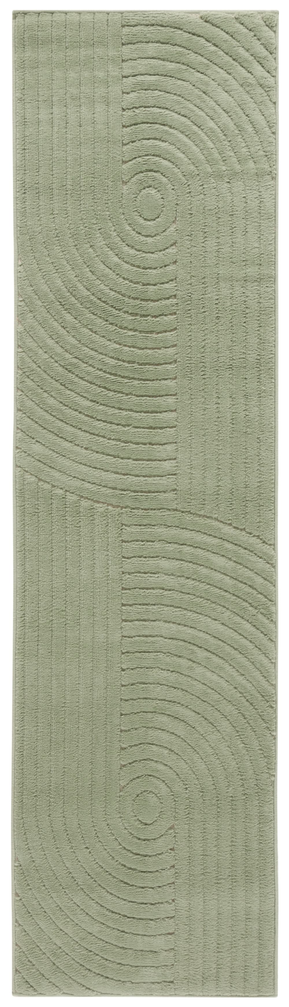 Tapis moderne en polypropylène vert, 66 x 122 cm