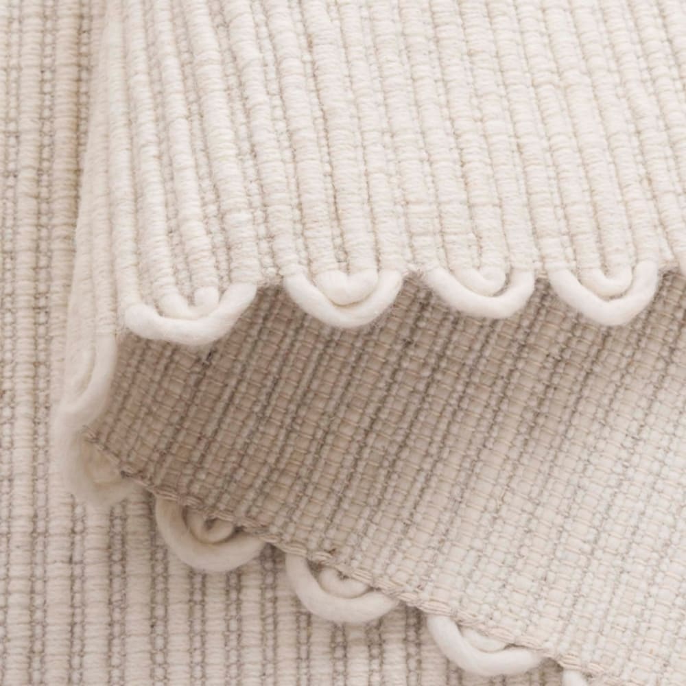 Tapis côtier en laine blanc, 122 x 183 cm — vue 4