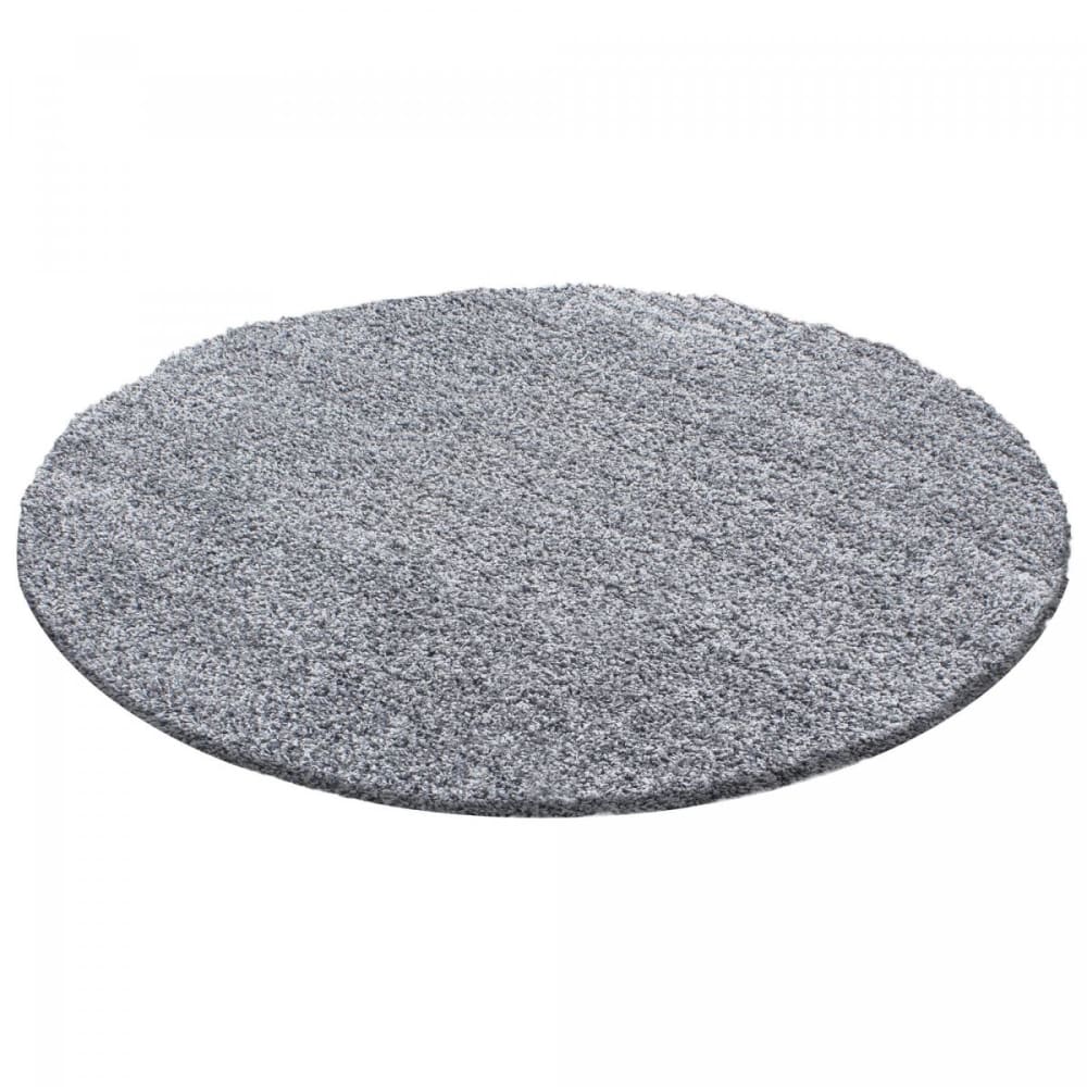 Tapis shaggy 120x120 - argent