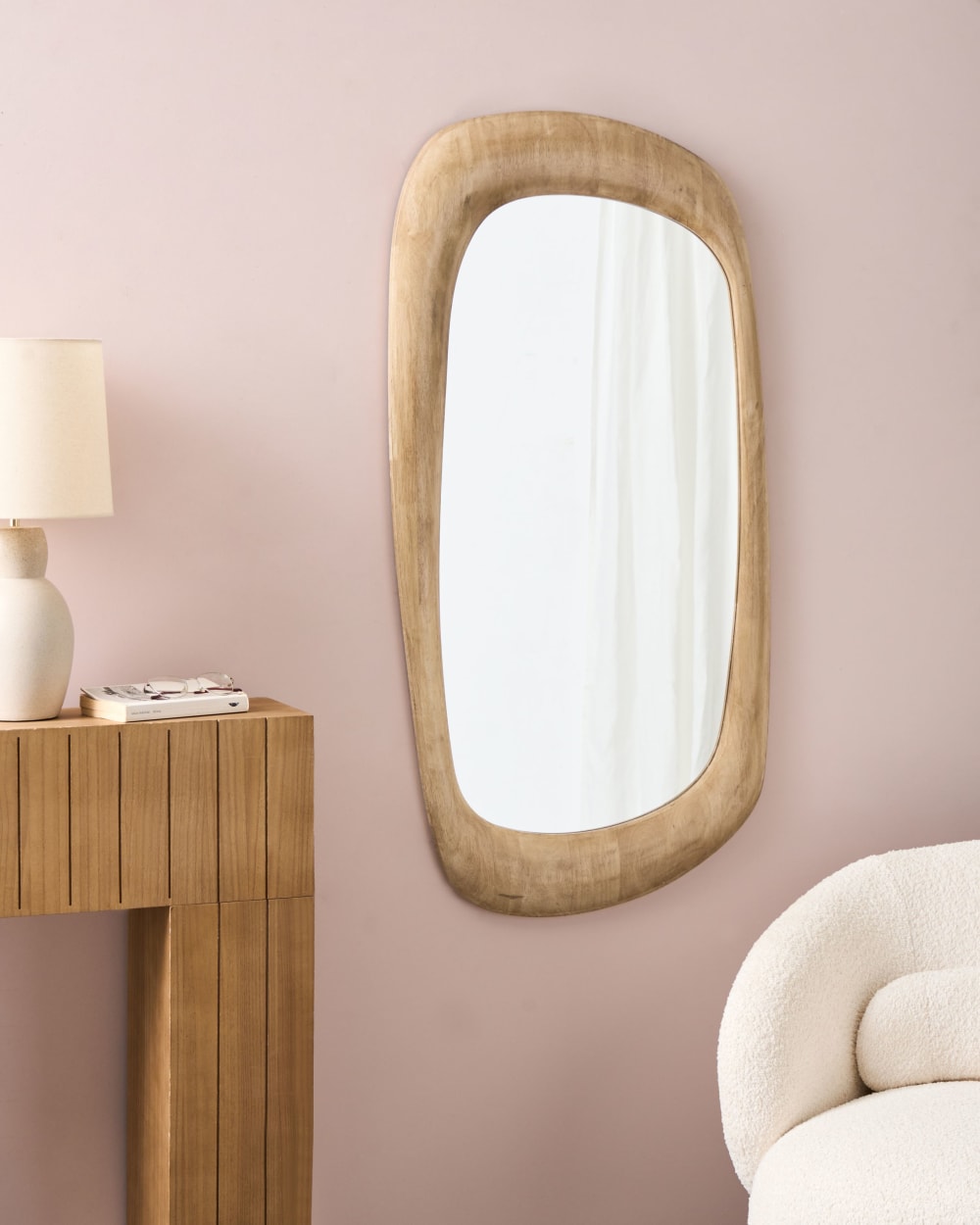 Miroir en bois marron 120x57