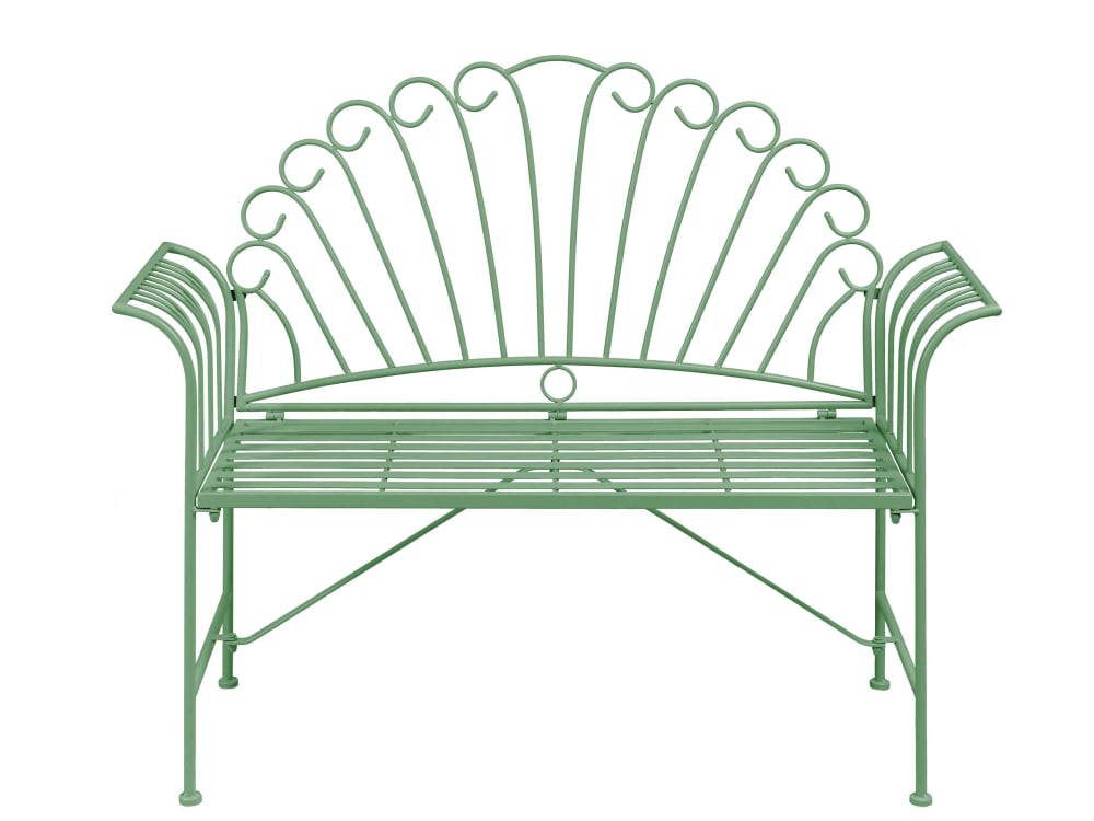 Banc d'extérieur 125 cm métal vert