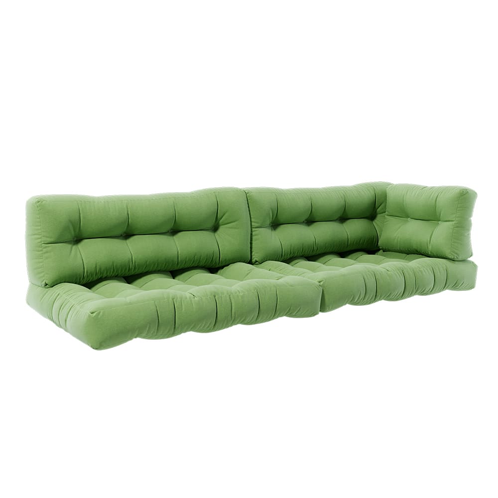 Ensemble de coussins de palette 5 pièces, Vert 120 x 15cm