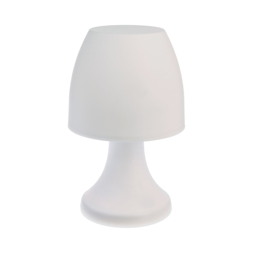 Lampe champignon extérieure plastique blanc 12.5x19.5 cm