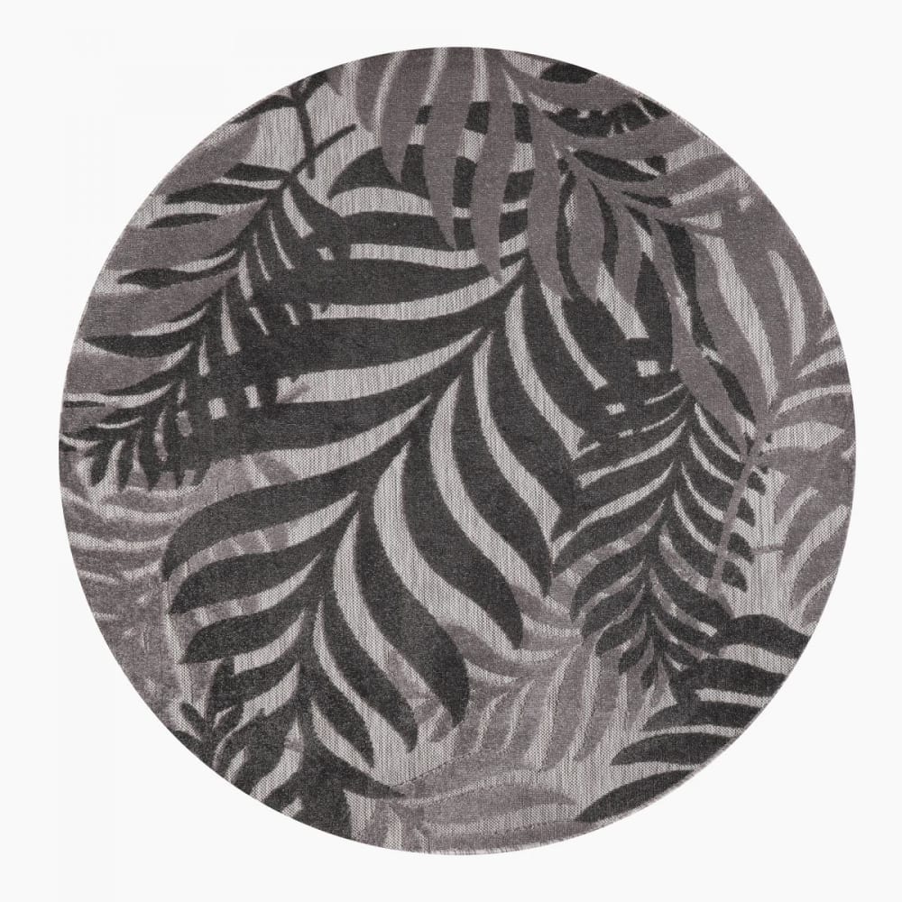 Tapis exterieur 120x120 rond gris