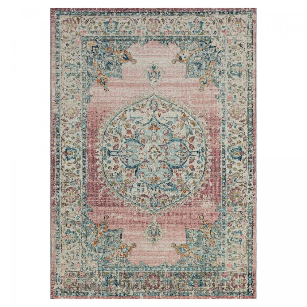 Tapis exterieur 120x170 Bleu, rosé