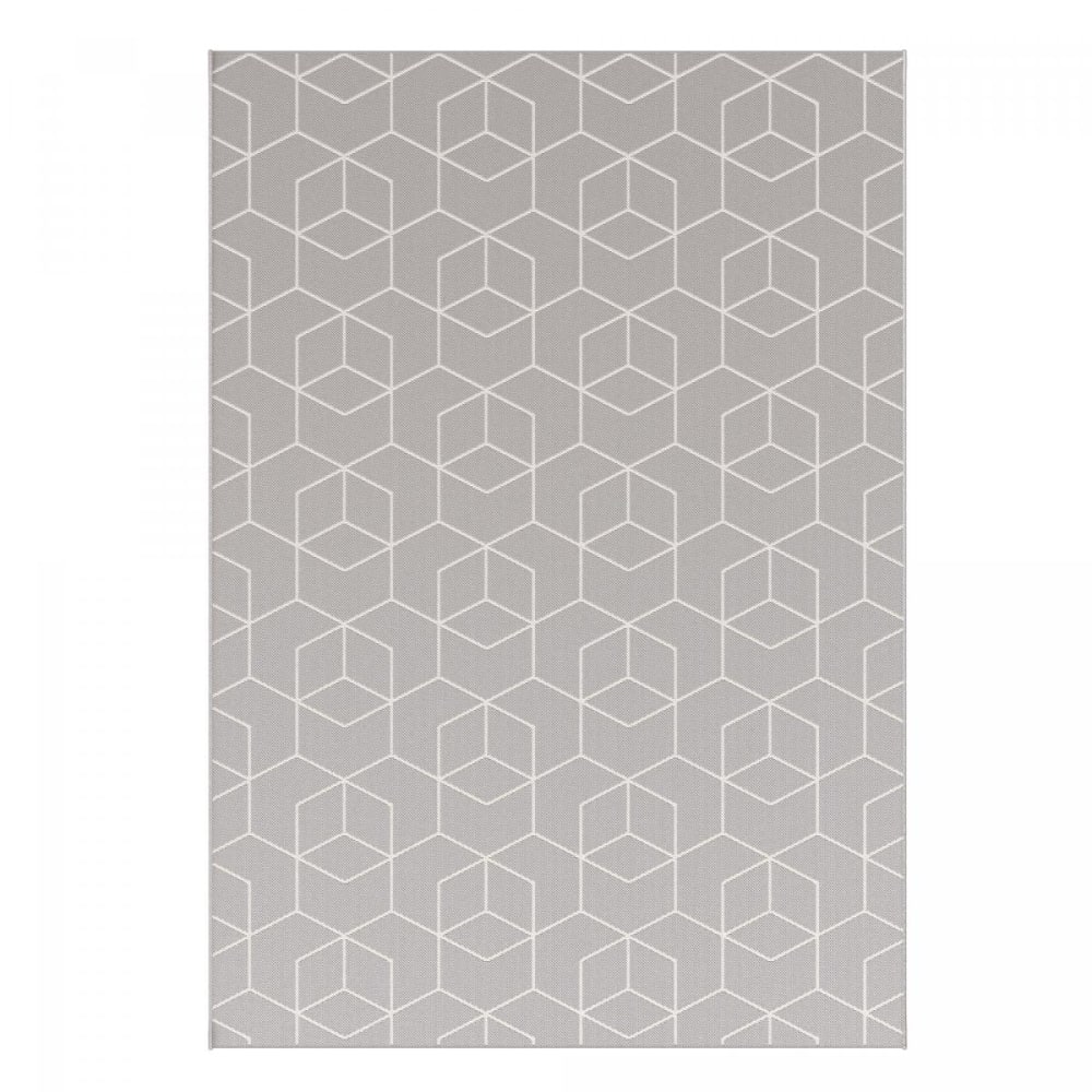 Tapis exterieur 120x170 gris, écru