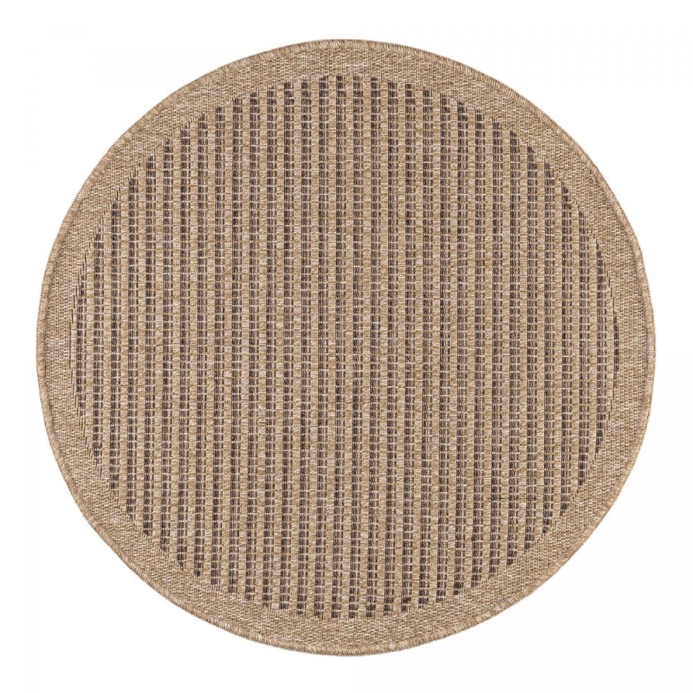 Tapis exterieur 120x120 rond marron