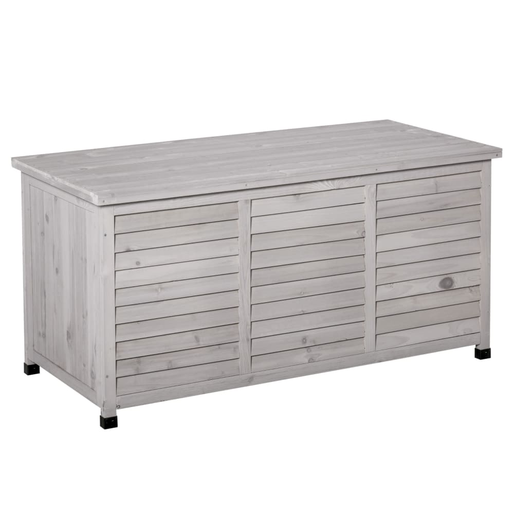 Armoire de jardin en bois gris clair 127x56x60cm