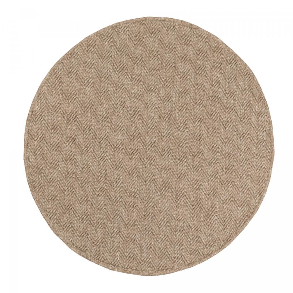 Tapis exterieur 120x120 rond beige