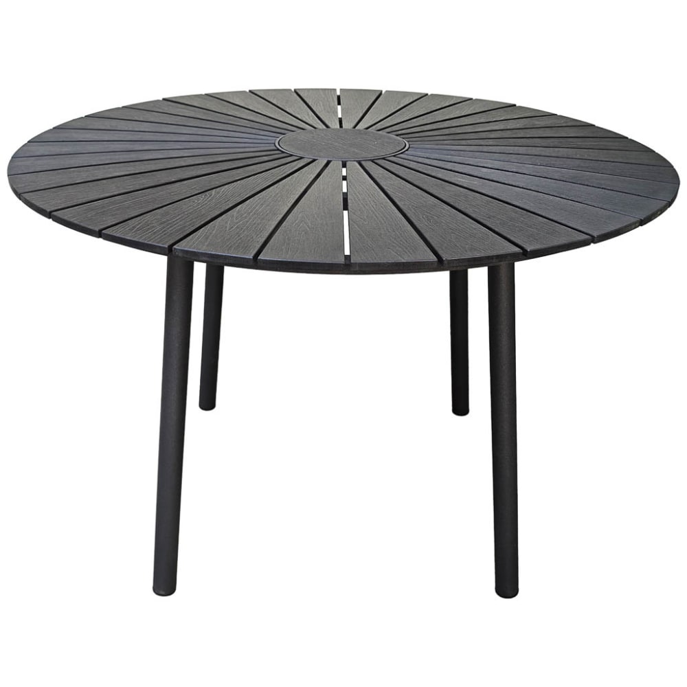table en aluminium noir,