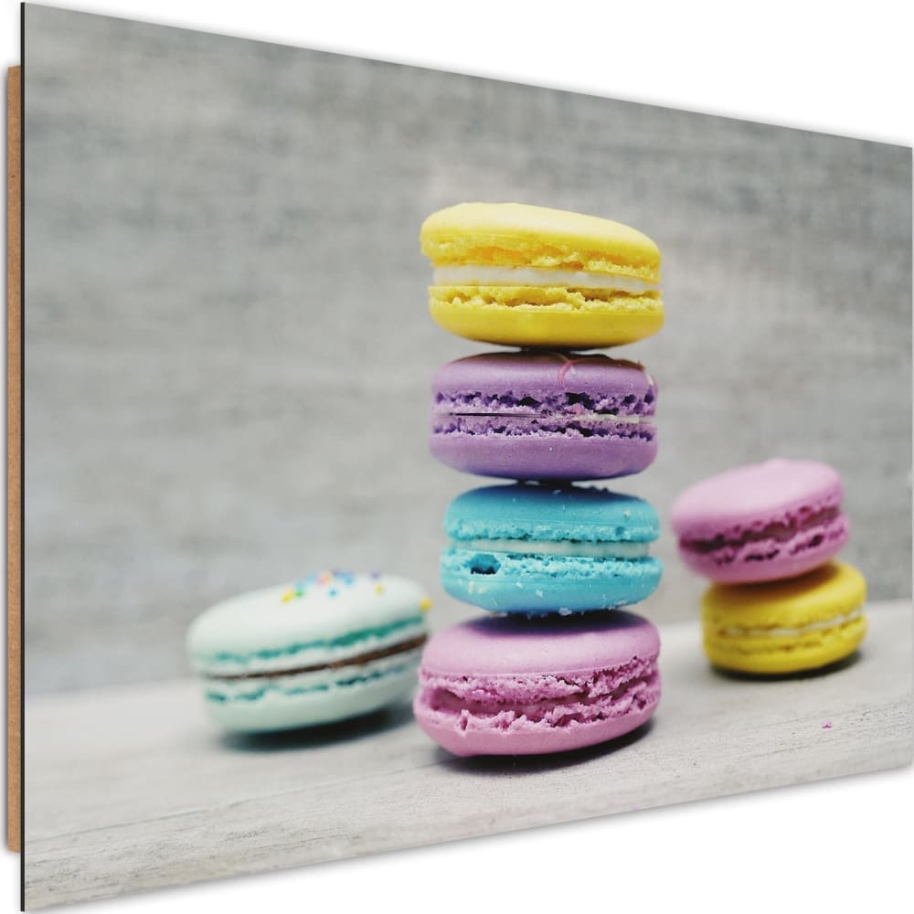 Tableau bois macarons
