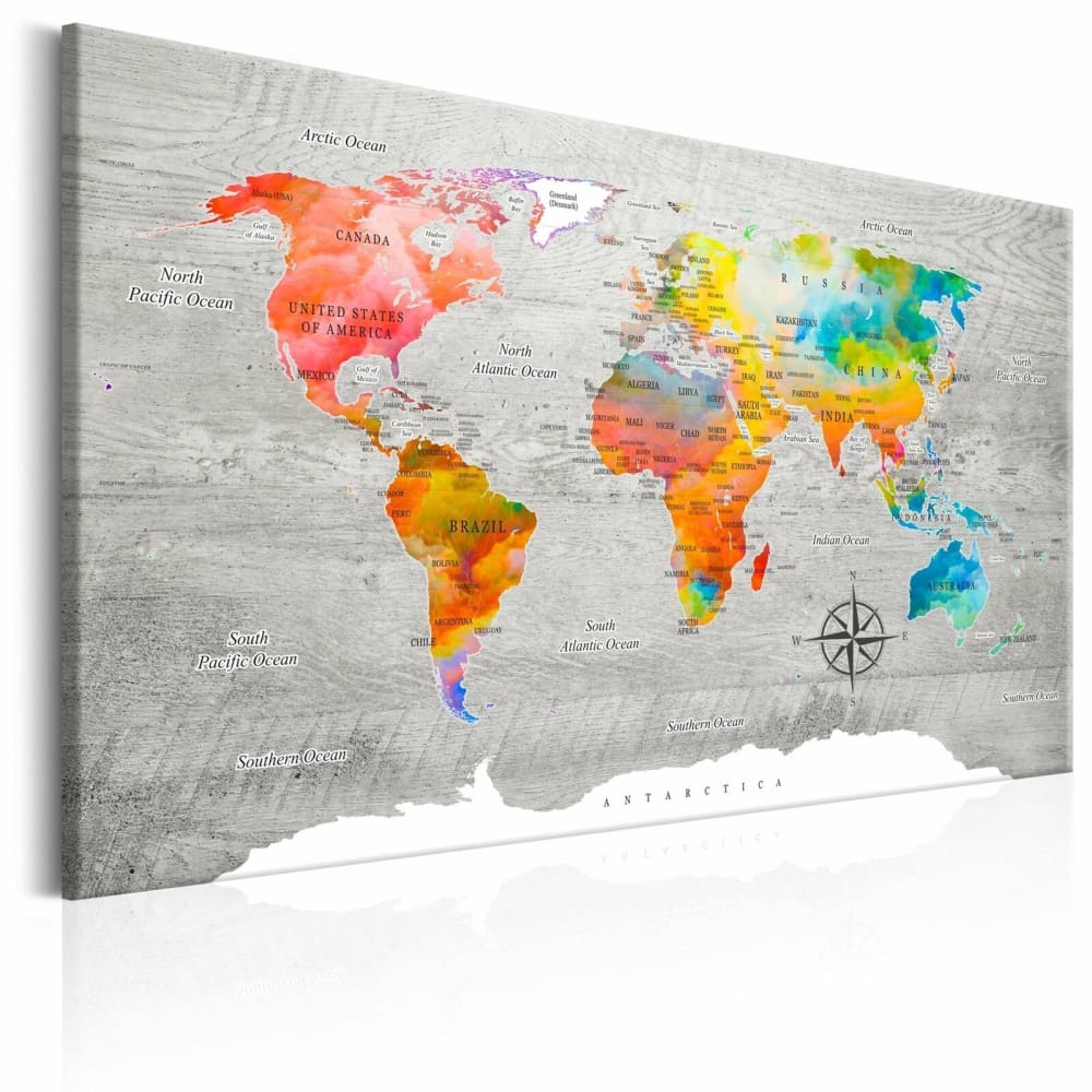 Tableau voyages multicolores