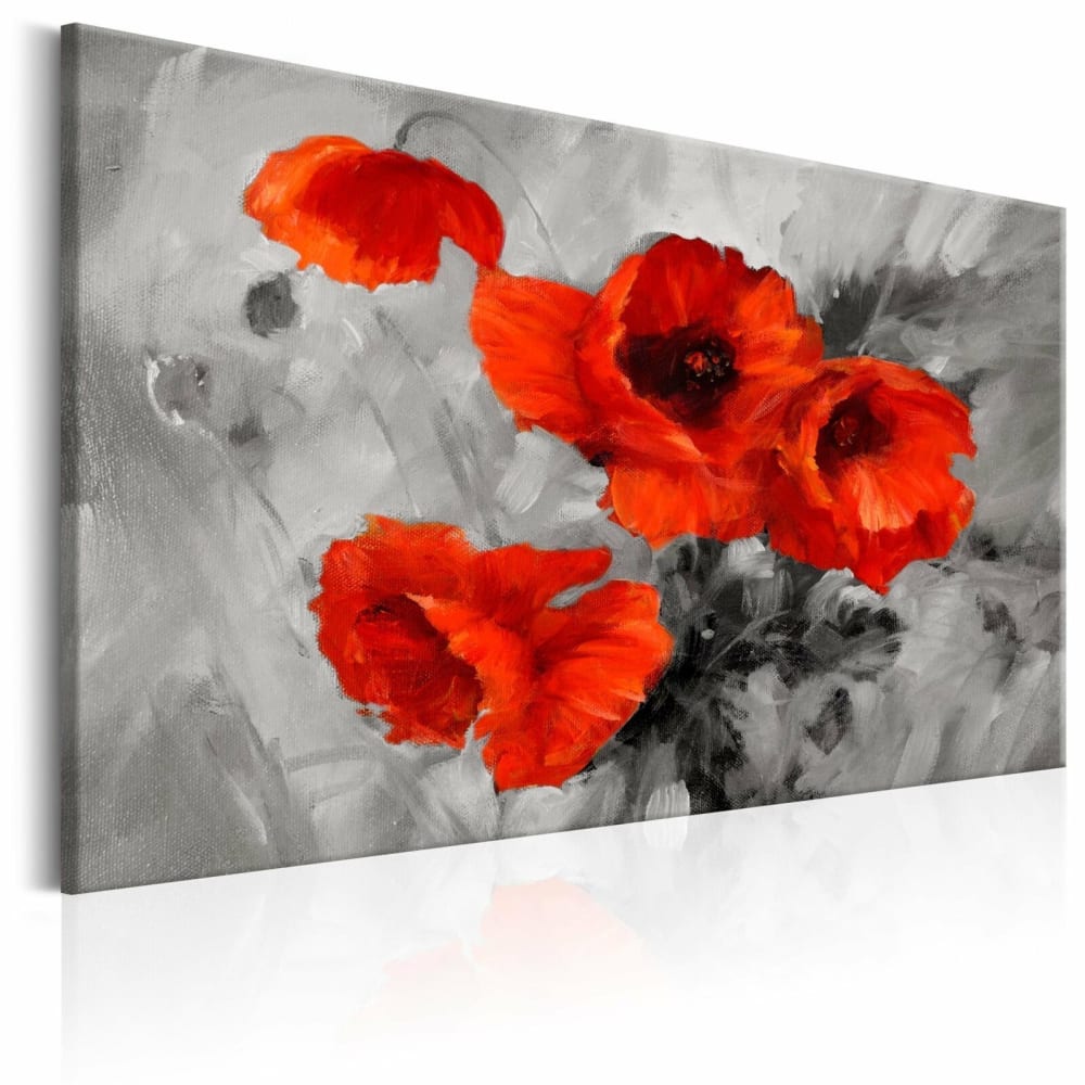 Tableau coquelicots en - acier