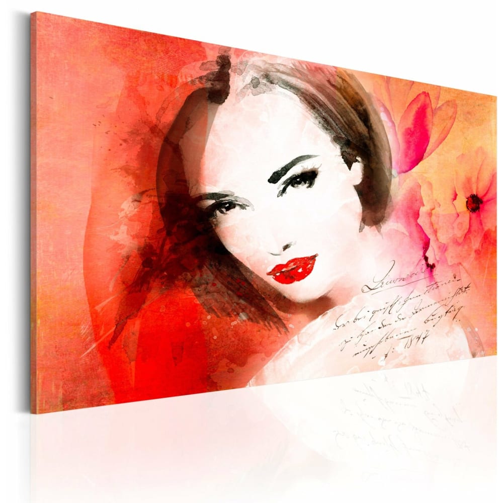Tableau dame cramoisie