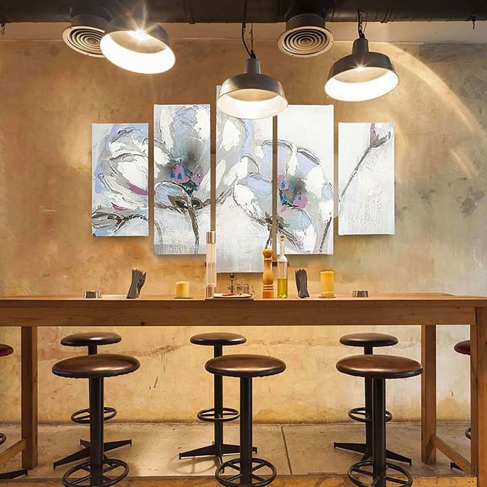 Tableau une fleur peinte 250 x 120 cm