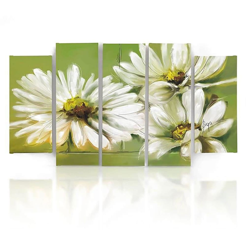 Tableau fleurs blanches 250 x 120 cm