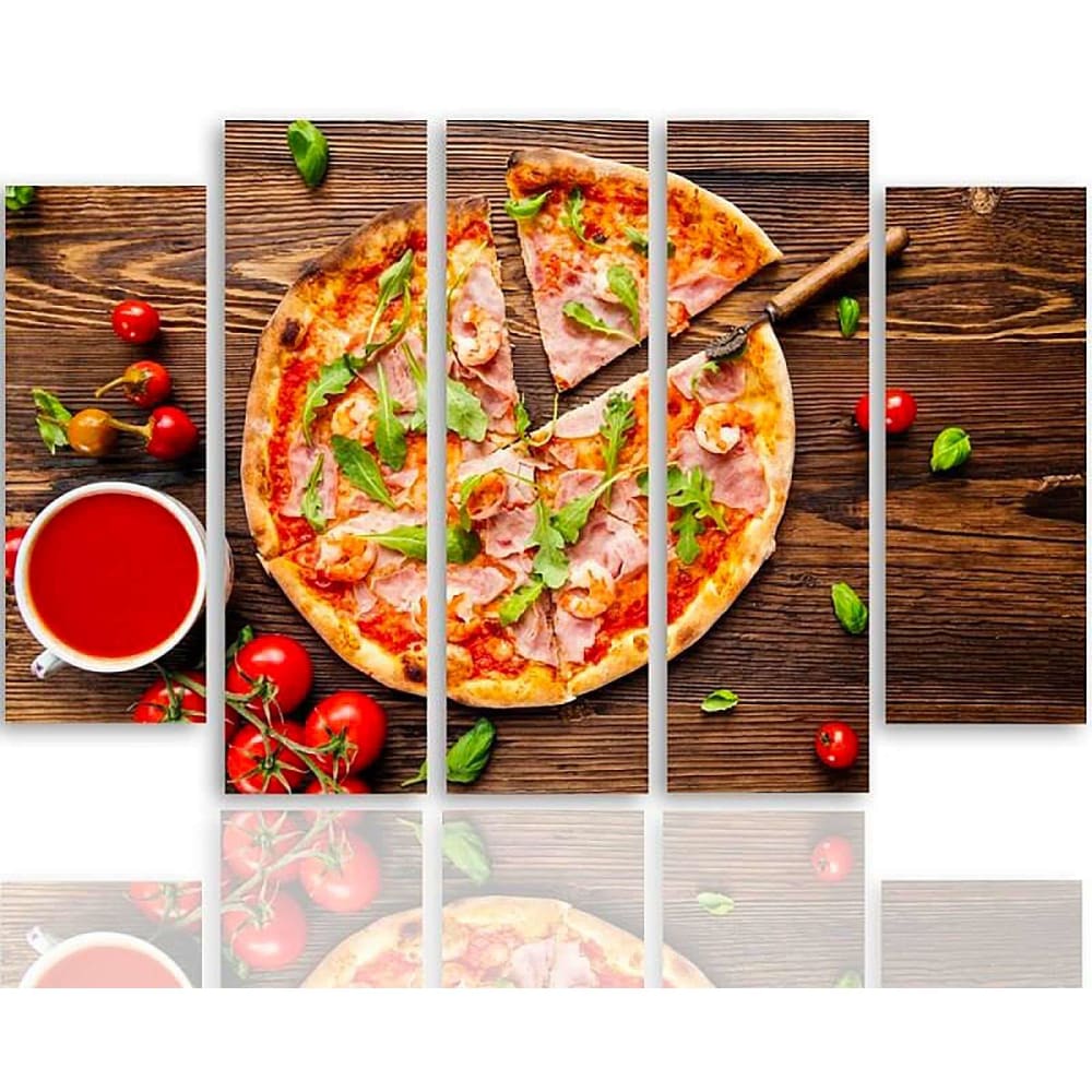 Tableau pizza avec roquette 250 x 120 cm