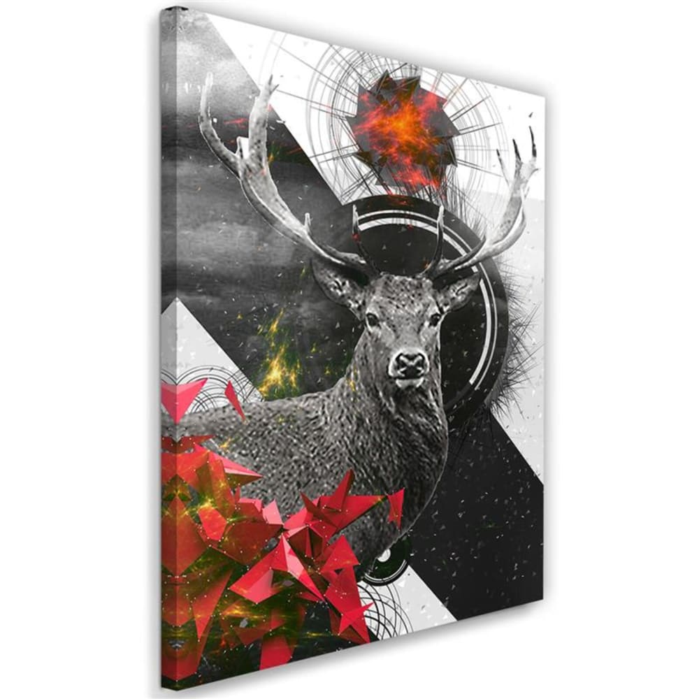 Tableau portrait d'un cerf 80 x 120 cm