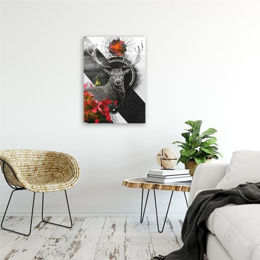 Tableau portrait d'un cerf 80 x 120 cm