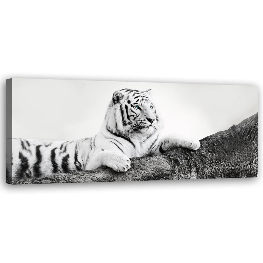 Tableau le tigre vigilant 120 x 40 cm