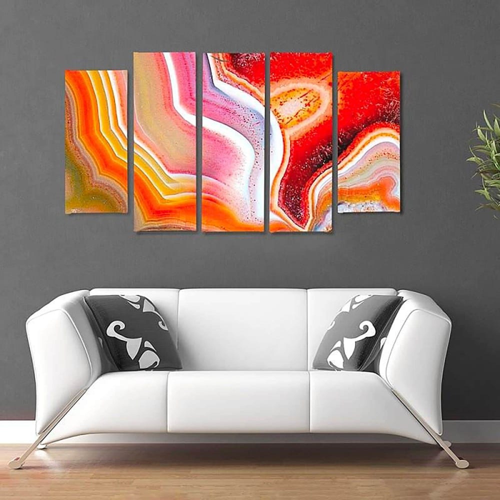 Tableau abstraction couleur 1 250 x 120 cm
