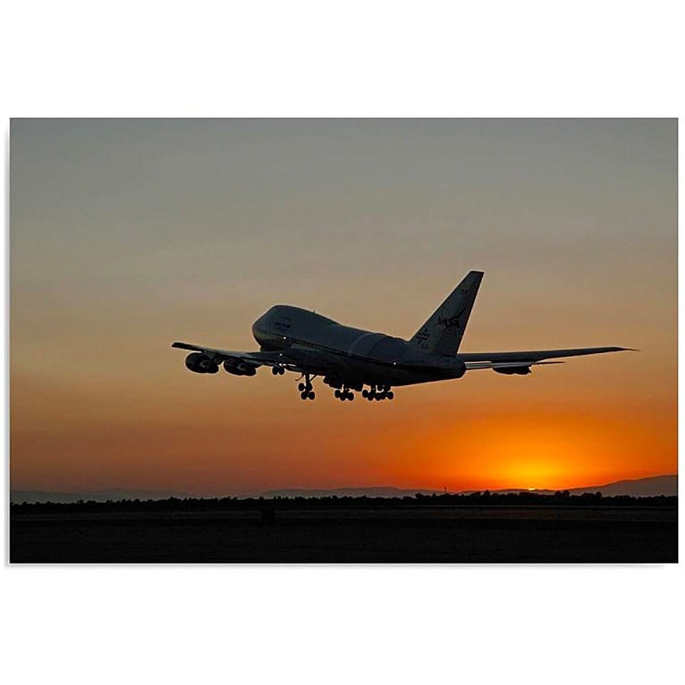 Tableau avion la nuit 120 x 80 cm