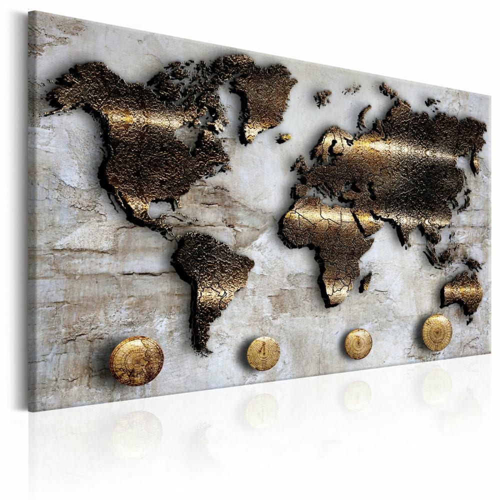 Tableau voyage d'or 120 x 80 cm