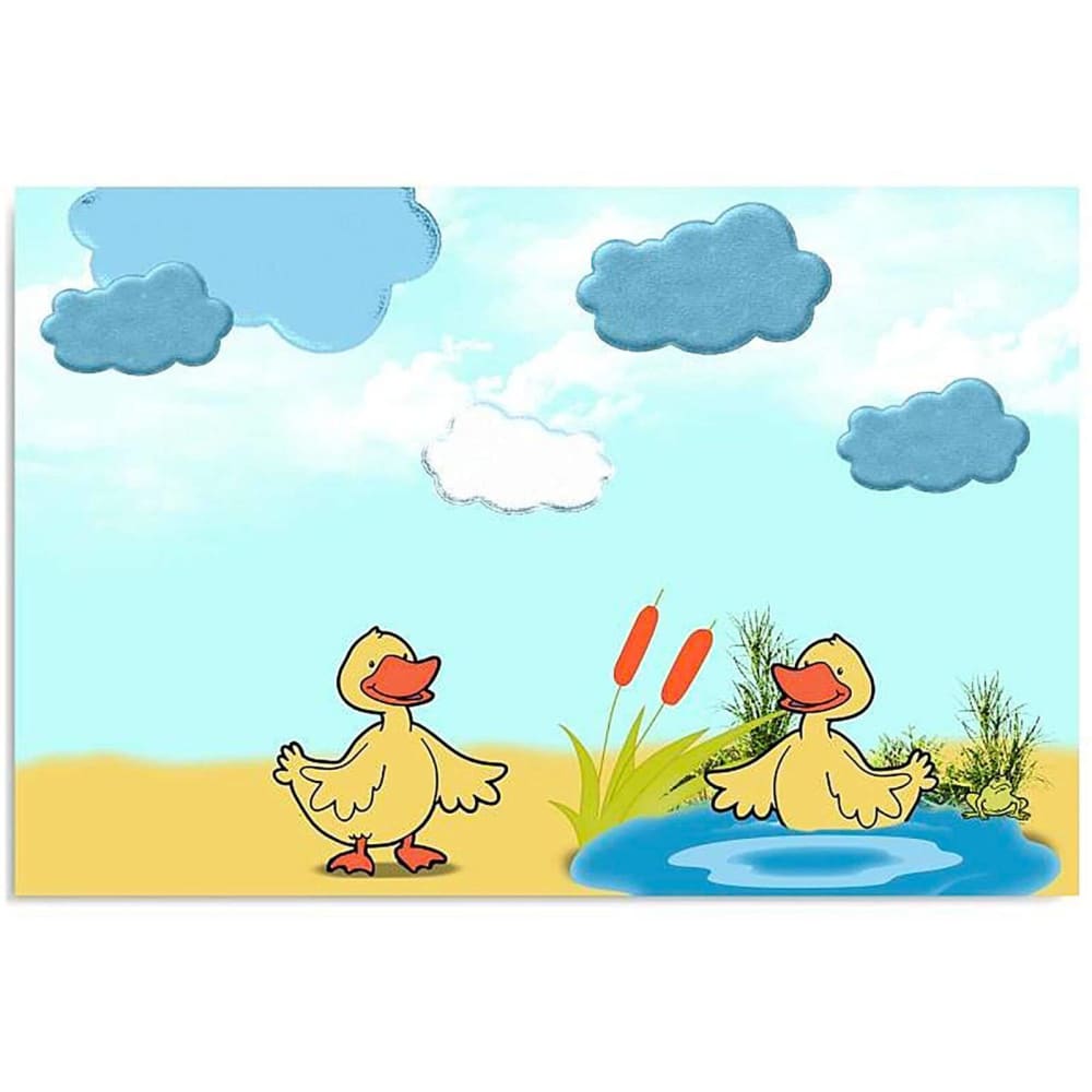 Tableau bois deux canards 120 x 80 cm