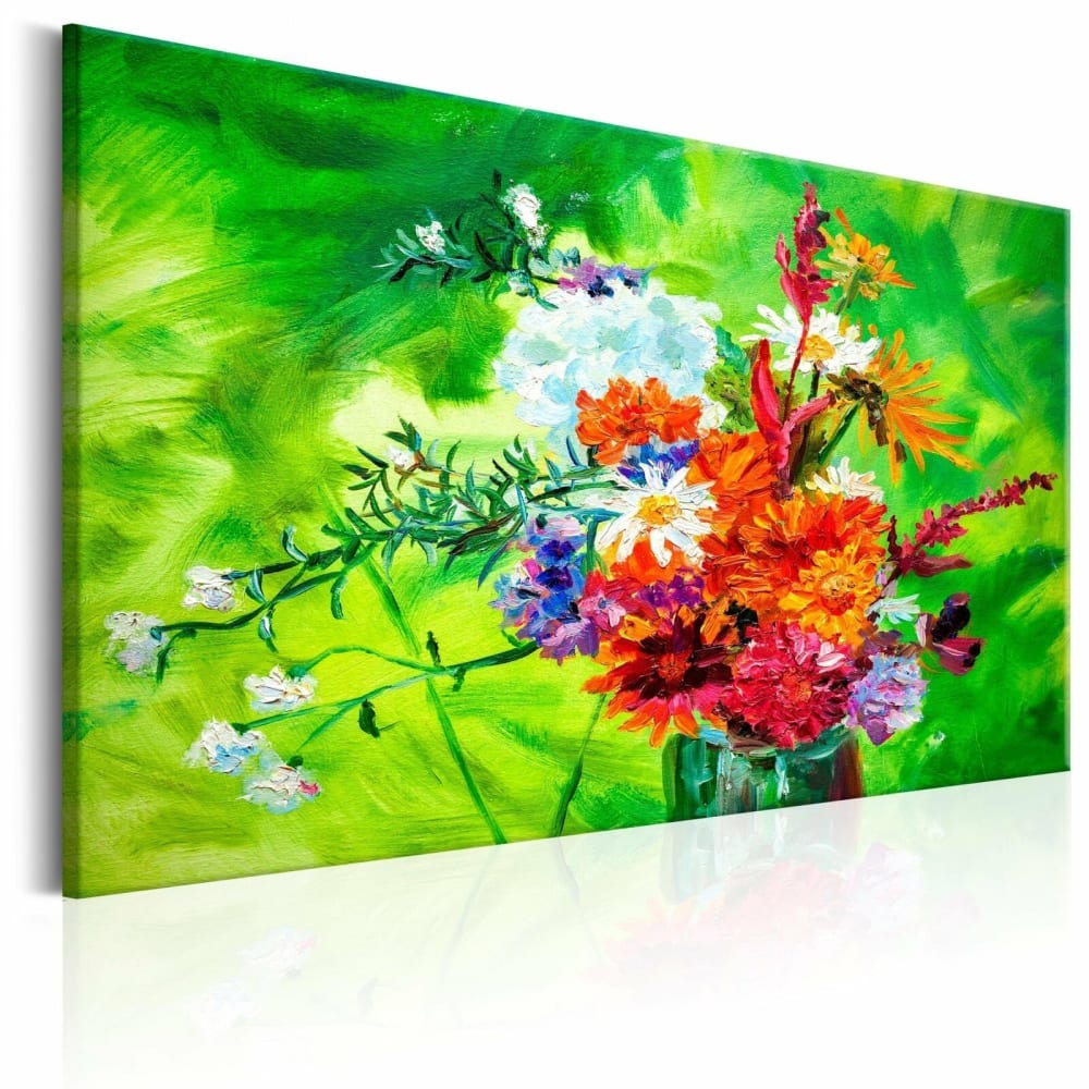 Tableau bouquet d'été 120 x 80 cm